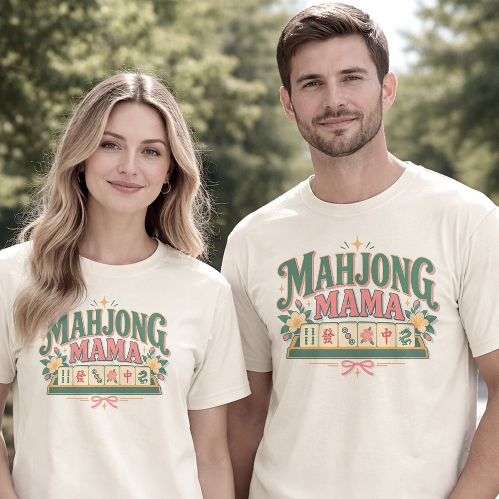 Mahjong Mama Ruling the Tile Rack Tee - Picture 3 of 6